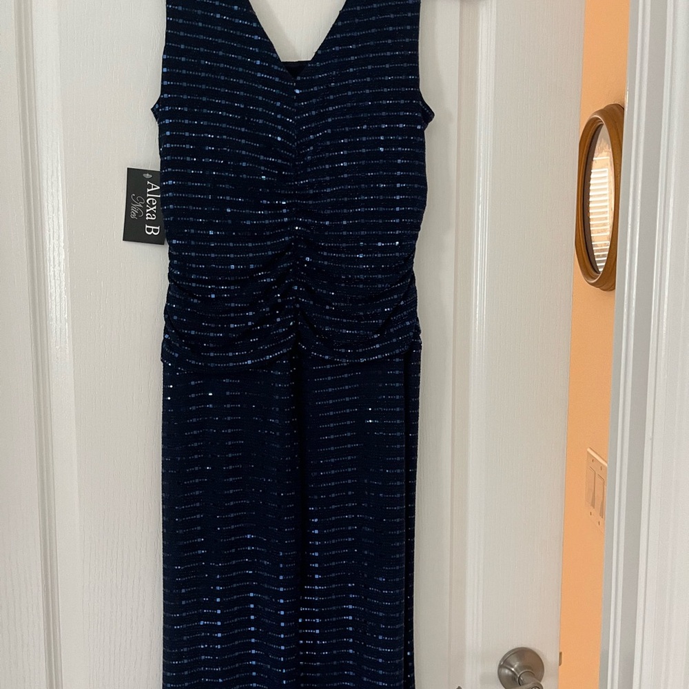 Alexa B Navy Blue Sleeveless Dress